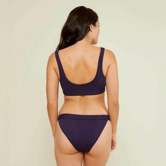 Andie Swim 2 Piece Bikini Swimsuit The Ventura Rib Top & Banded Cheeky Bottom - Picture 2 of 10